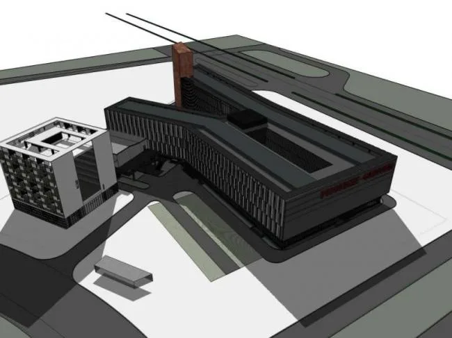 Sketchup Complex Model | Multi story Commercial Complex, Office, Hotel, Modern Style