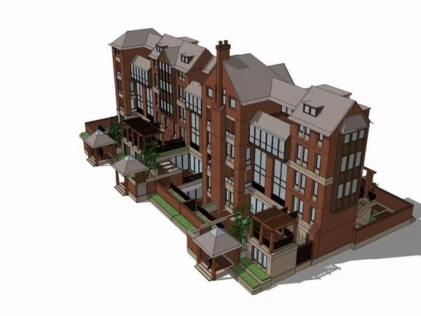Sketchup Villa Model | Stacked Villa, Classical Style