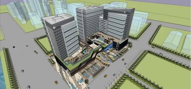 Sketchup Complex Model | Multi story Commercial Complex, Modern Style