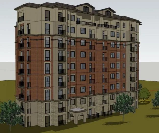 Sketchup Residential Model | Small and High Rise Residential Buildings, Classical Style