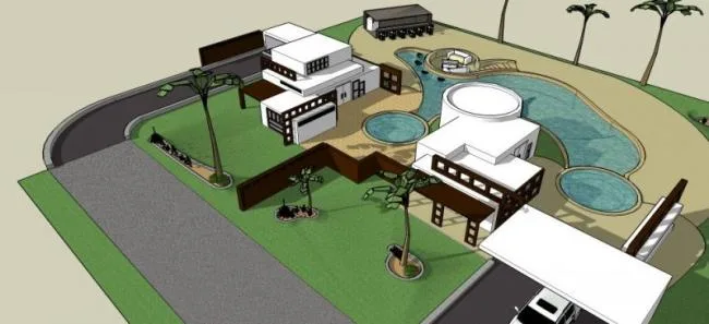 Sketchup Villa Model | Solo Villa, Modern Style