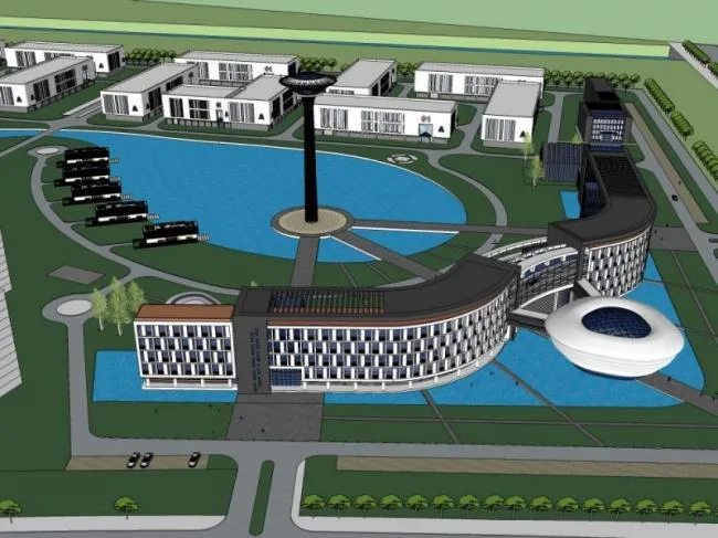 Sketchup Business Model | Multi story Business District, Modern Style