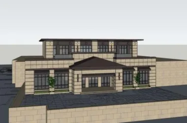 SketchUp Business Model: Multi-Story Classical Style Commercial Club Design-BIM WORLD
