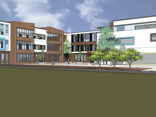 Sketchup School Model | Multi-story School Kindergarten, Campus Educational Architecture, Modern Style