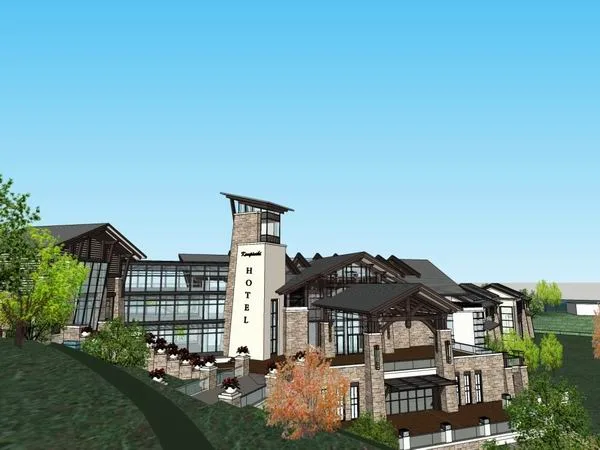 Sketchup Hotel Model | Multi story boutique resort hotel, Chinese style