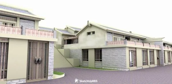 Sketchup Planning Model | Residential Planning, Classical Style