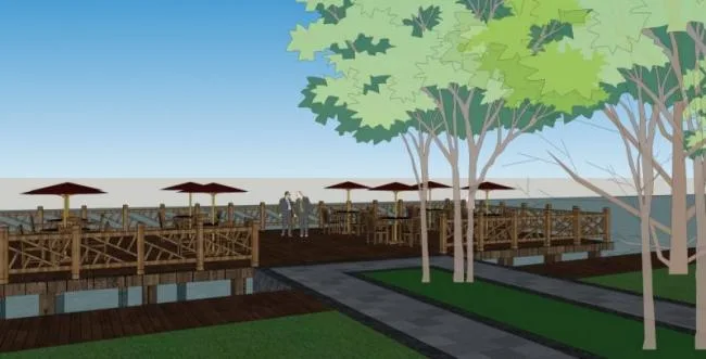 Sketchup Landscape Model | Park Landscape, Modern Style