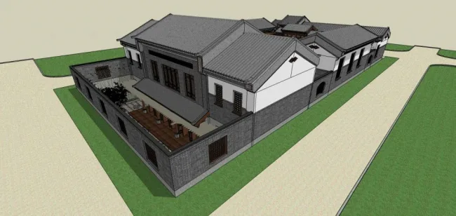 Sketchup Ancient Architecture Model | Siheyuan, Chinese Style, Ancient Architecture