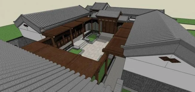 SketchUp Model of Traditional Chinese Siheyuan Architecture