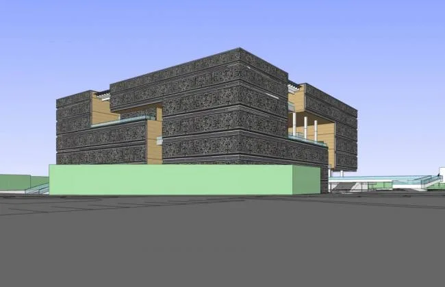 Sketchup Cultural Model | Multi story Museum, Cultural Architecture, Modern Style