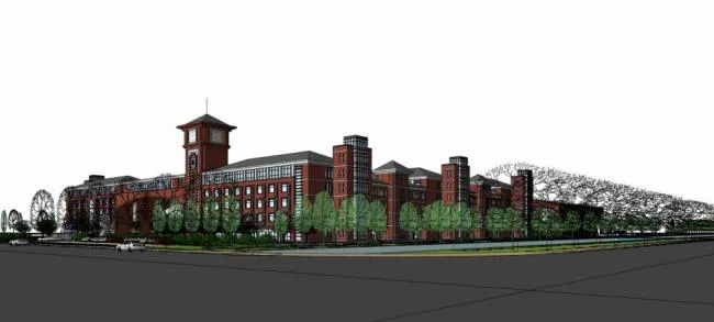 Sketchup School Model | Multi story High School, Educational Architecture, European Classical Style