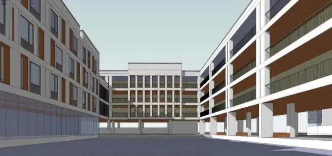 Sketchup School Model | Multi story School, Campus Educational Architecture, Modern Style