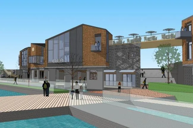 Sketchup Business Model | Multi story Commercial Bar Street, New Chinese Style