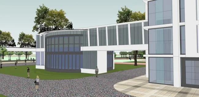 Sketchup School Model | Multi story Middle School, Teaching Building, Educational Architecture, Chinese Style