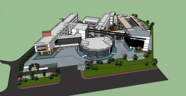 Sketchup School Model | Changjiang University, College of Arts, Multi story School, University Campus, Modern Style, Educational Architecture