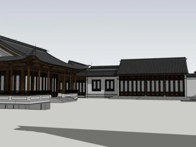 Sketchup Ancient Architecture Model | Multi story Courtyard, Chinese Style, Ancient Architecture