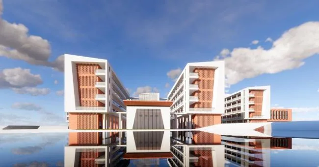 Sketchup School Model | Multi story School, Educational Building, Teaching Building, Campus, Modern Style