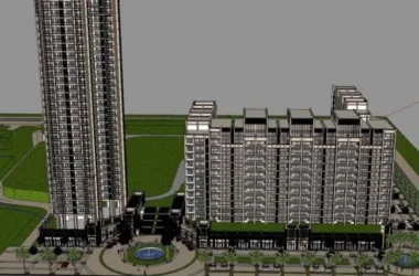 Classical-Style High-Rise Residential Building with Ground Floor Commercial Space | SketchUp Model-BIM WORLD