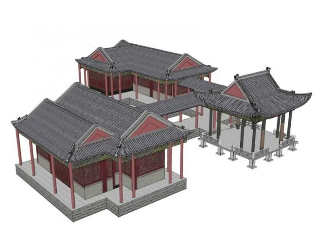 Sketchup Ancient Architecture Model | Ancient Pavilion, Pavilion, Ancient Architecture, Chinese Style