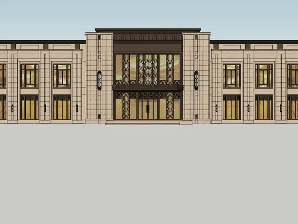Sketchup Residential Model | Multi House Clubhouse Scheme, Residential, Classical Style