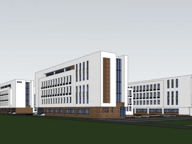 Sketchup School Model | Multi story School, Campus Educational Architecture, Modern Style