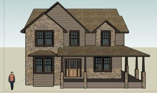 Sketchup Villa Model | Solo Villa, Modern Style