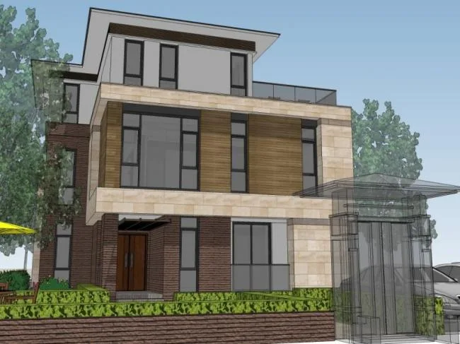 Modern Stacked Villa Design in SketchUp