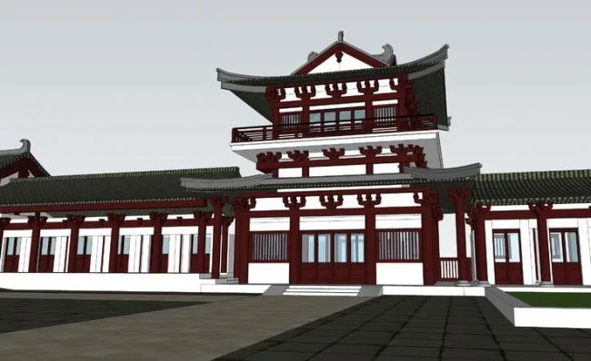 Sketchup Ancient Architecture Model | Multi story Ancient Temple, Chinese Style