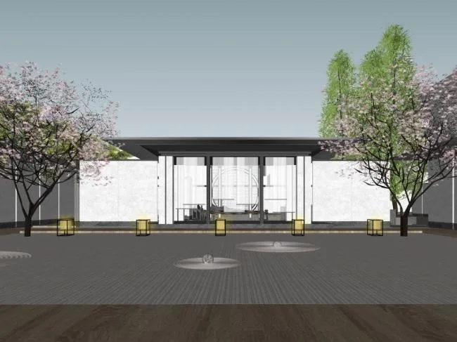 Sketchup Villa Model | Townhouse, Garden Villa, Modern Style