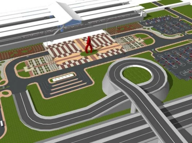 Sketchup Landscape Model | Station Square Landscape, Modern Style