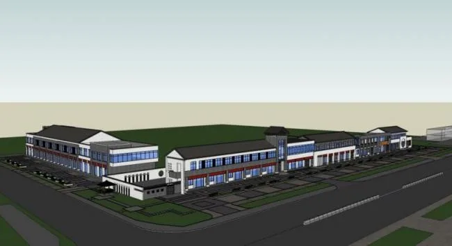Sketchup Business Model | Commercial Street, Chinese Style