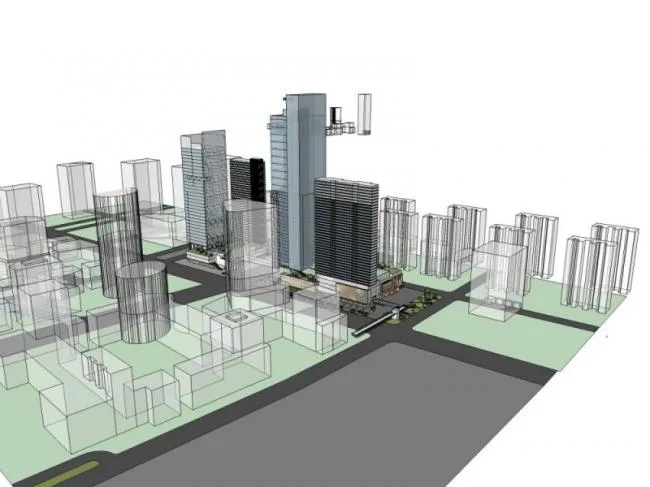 Sketchup Complex Model | Super high-rise commercial complex, office, hotel, modern style