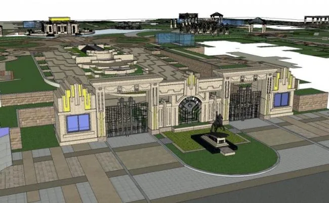 Sketchup Landscape Model | Community Landscape, Residential Landscape, Classical Style