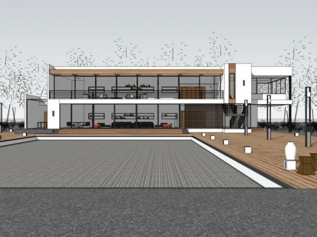 Sketchup Villa Model | Solo Villa, Modern Style