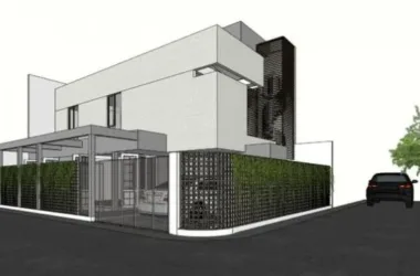 Modern Solo Villa Design in SketchUp Model-BIM WORLD