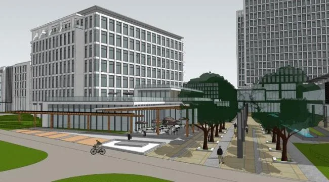 Sketchup Office Model | Multi story High rise Mixed Office Building Complex, Enterprise Creative Park, Modern Style