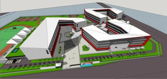 Sketchup School Model | Multi story School, Campus Educational Architecture, Modern Style
