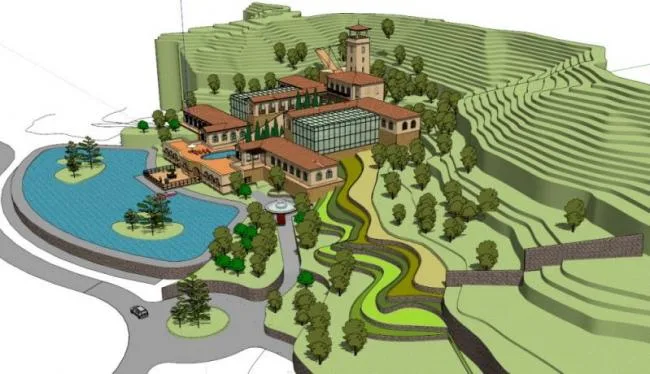 Sketchup Hotel Model | Multi story Hotel, Spanish Style, Classical Style