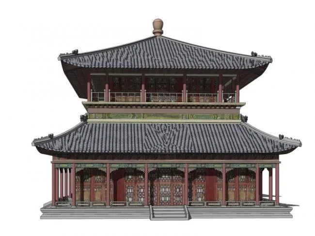 Sketchup Ancient Architecture Model | Multi story Tea House, Chinese Style, Ancient Architecture