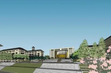 Multi-Story Primary and Secondary School Model in New Chinese Architectural Style | SketchUp Educational Building Design-BIM WORLD