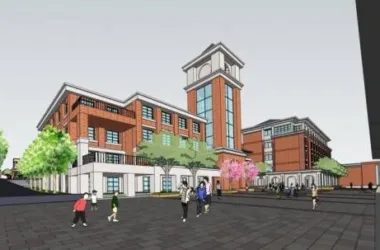 European-Style Multi-Story Middle School Teaching Building Model in SketchUp-BIM WORLD