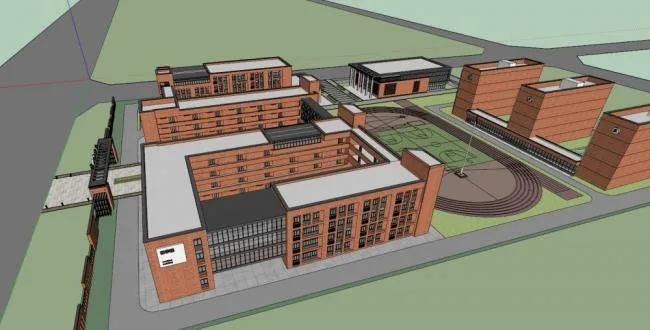 Sketchup School Model | Multi story Teaching Building, School, Educational Architecture, Modern Style