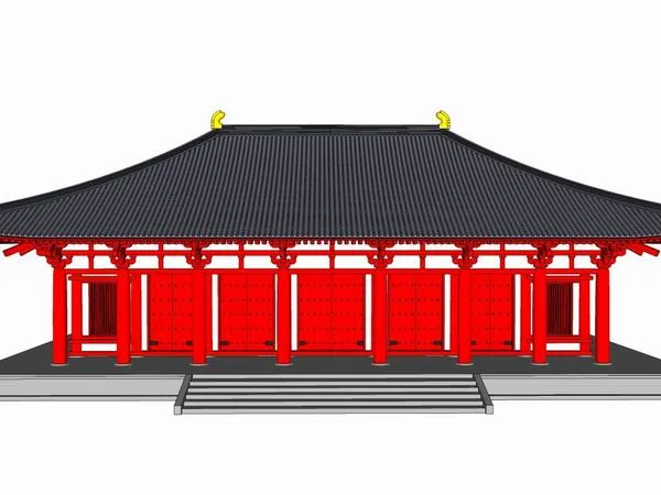 SketchUp Model of a Multi-Story Ancient Chinese Temple