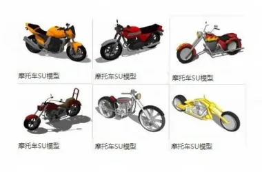 SketchUp Material Models for Motorcycles, Vehicles, and Components-BIM WORLD