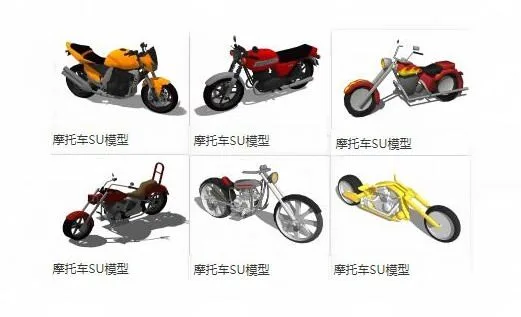 SketchUp Material Models for Motorcycles, Vehicles, and Components