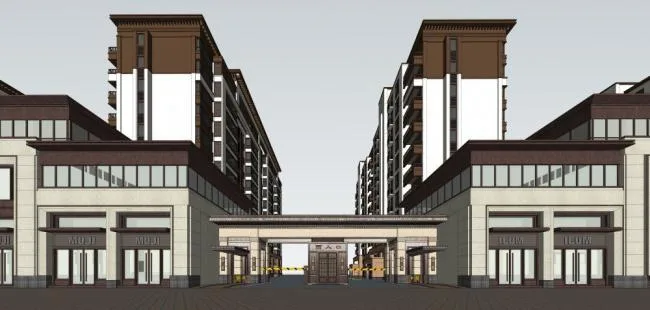 Sketchup Residential Model | High rise Residential Buildings, Residential Buildings, Modern Style
