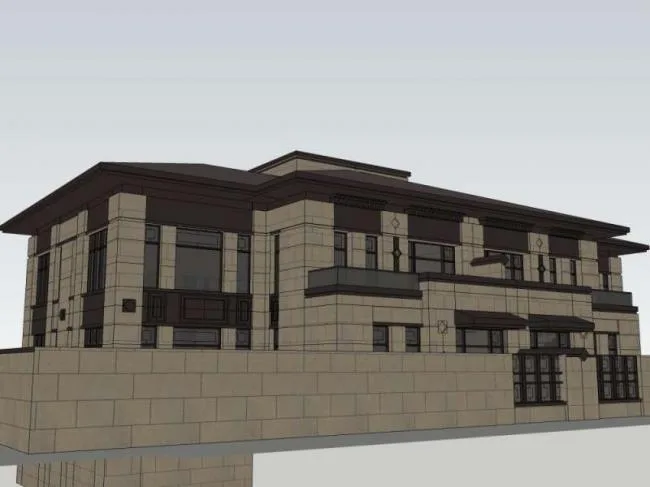 Sketchup Villa Model | Twin Villa, Classical Style