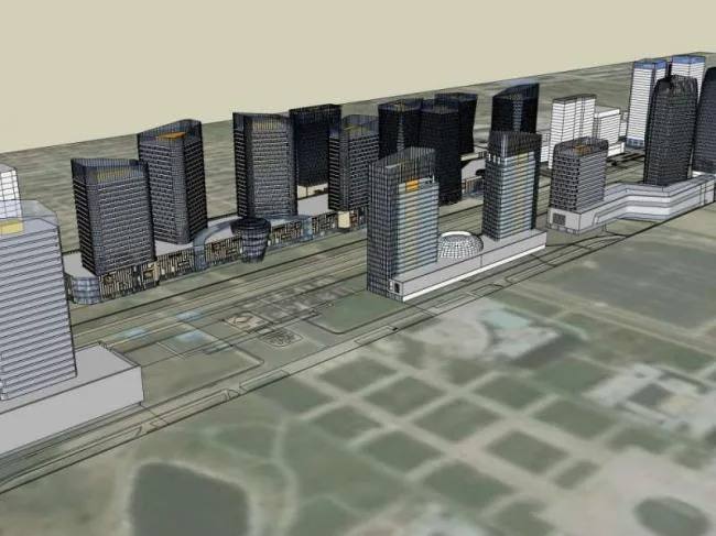 Sketchup Complex Model | Super high-rise complex, office building, ground floor commercial, hotel, apartment, residential, modern style