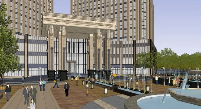 Sketchup Complex Model | Commercial Square, Large Commercial Complex, High rise Office, Hotel, Neoclassical Style