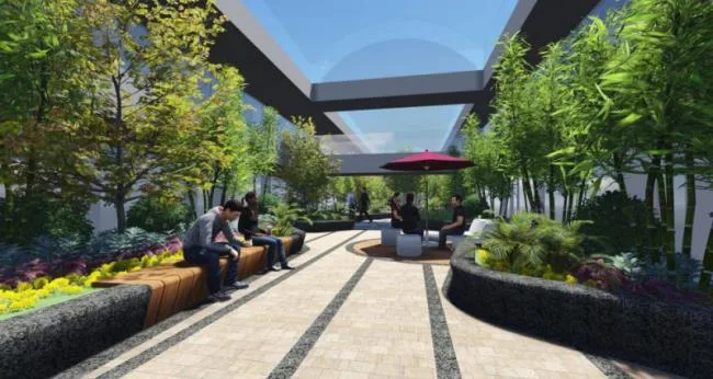 Sketchup Landscape Model | Garden Landscape, Courtyard Landscape, Modern Style